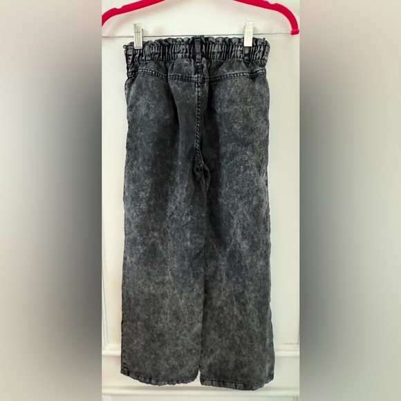 H&M girls wide leg washed black jeans with elastic waist - Picture 4 of 5